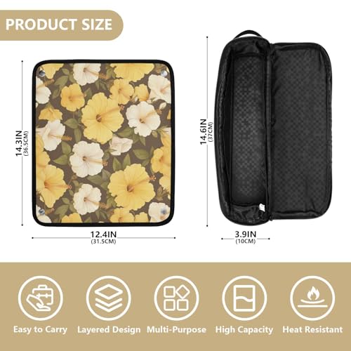 Organizer 2 en 1 para herramientas de cabello con estera resistente al calor desmontable y accesorios para planchas y rizadores miniatura 4