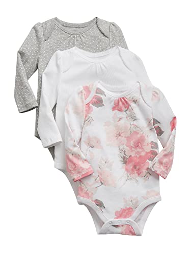 Gap Unisex Baby First Favourite Long Sleeve Bodysuits, Optic White Floral, 18-24M Us #TOP20