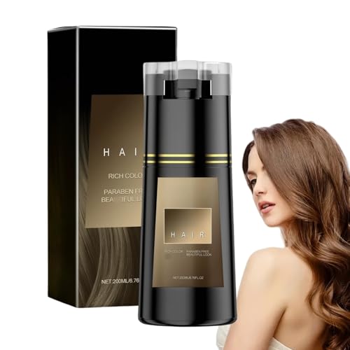 Polar Hair Dye Shampoo,Instant Dye Shampoo,3 in 1 Shamp-oo for Color Treated Hai-r,Home Hair Dy-e,Brown H-air Dye,Light Brown Ha-ir Dye,Ha-ir Colour Sham-poo for Women,Colour Protect Shamp-oo,Mens