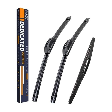 Replacement for Honda Insight 2010-2012 Silent Wipers -FAPIUO Front and Rear Windshield Wipers 26"/18"+16" Full Blade Set (3 Pack) Cover