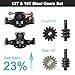 LRFHL SCX24 Axle Front and Rear RC Axle +6mm Extended 50° Max. Steering Angle for Axial SCX24 Deadbolt C10 JLU Gladiator Bronco 1/24 RC Crawler Upgrade (Black)