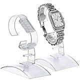 CATIEBYE Supporto Regolabile per Orologi e Gioielli, Base in Acrilico Resistente, Set da 2 Pezzi per Esposizione e Organizzazione Accessori, per Appassionati e Uso Domestico