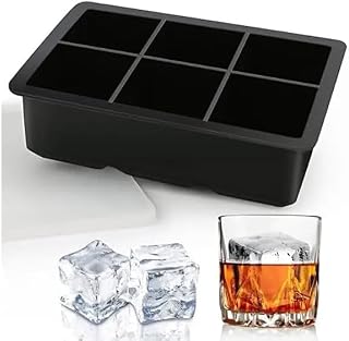 Buz Kalıbı Kare Çok Amaçlı Buz Küpü Kalıbı | | Kare Buz Küpü Kasesi 6 Bölmeli | Kolay Serbest Bırakma Kahve Ev Yapımı Dondurucu için Buz Kalıpları XXL (2 Adet)