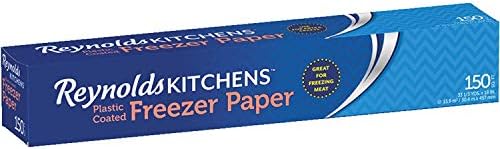 Reynolds Freezer Paper Plastic Coated 18 Inch Total Of 150 Sq Ft Butcher Wrap Paper, Great Also For Arts & Crafts, Shelving, Protection, Banners Etc. (Limited Edition)