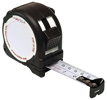 Tape Measure, 16 Feet/5 Meters, with Belt Clip & Built-in Pencil Sharpener - Standard/Metric