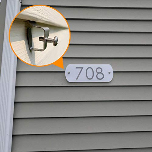 image for HUXOR Address Plaques Hanger for Vinyl Siding, No-Hole Needed Outdoor 