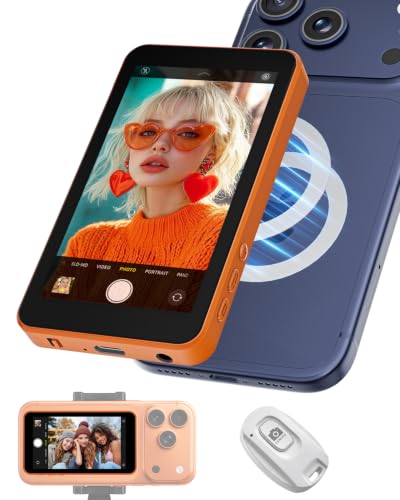 Gisotu 2026 Patented 4K@60FPS Selfie Monitor Screen for iPhone & Android