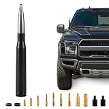 BJSIA Upgrade Universal Car Antenna Compatible with Ford, Dodge, Chevrolet, GMC, Jeep, Toyota Truck Antenna - Made of Rugged Billet and Aluminum, Gray, Car Accessories