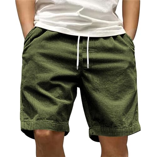 Mens Casual Shorts Drawstring Elastic Wide Leg Pants Summer Breathable Loose Trousers with Pockets Fashion Lightweight Gym Clothing Workout Running Outfits Green Gym Shorts Men X-Large
