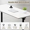 Modern Folding Conference Table, Rolling Portable Meeting Tables with Silent Locking Wheels, Large Rectangular Training Table for Conference Room(63x24x30in)