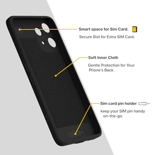 Image of Pikkme Back Cover for Nothing Phone 3a Lite 5G Soft Matte Silicone Mag-Safe Design (Mag-Safe Not Support) Camera Protection | Slim Fit Bumper Cover (Black)
