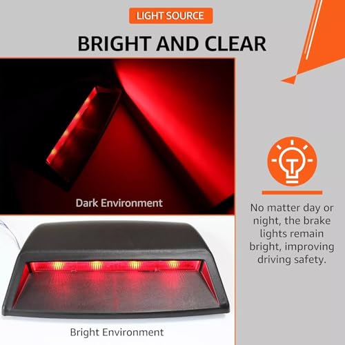 YUNHECAM High Mount 3rd Stop Brake Lights, Compatible with Nissan Altima Sedan 2016-2018 Third Center Cargo Reverse Rear LED Brake Light Bar Taillight Replacement 26590-3TS1A,26590-9HM1A by YUNHECAM - Image 8