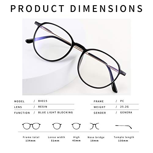 Feisedy Progressive Multifocus Reading Glasses Blue Light Blocking Anti Eye Strain Computer Eyeglasses B4015 （Black，150） #TOP5