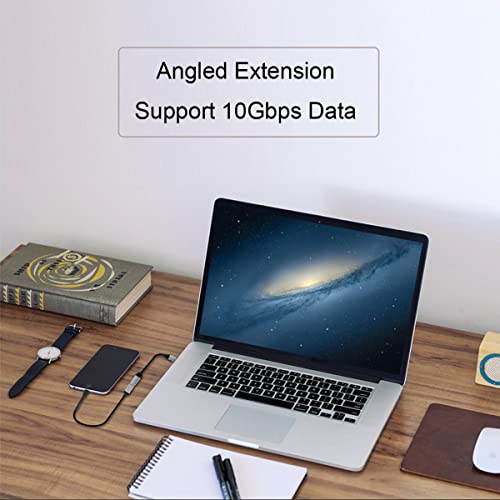 CY 3M 10Gbps USB-C USB 3.1 Type C Gen2 Male to Male Data Cable with E-Marker for Tablet & Phone & Laptop, Right Angled, 1.0M - Image 4