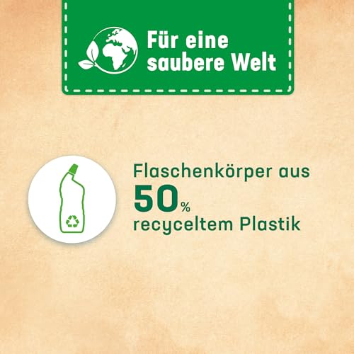 WC-Frisch WC Reiniger Gel Lemon (750 ml), WC Reiniger mit Lufterfrischer-Effekt, Toilettenreiniger sorgt für hygienische Frische, mit 4-fach Aktivstoff-Kombination 5