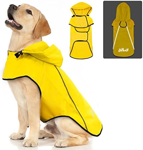 Dog Raincoats Waterproof Dog Coats,Waterproof Dog Jacket Hooded Slicker Poncho,Reflective Safety Dog Rain Jacket,Windproof Snow-Proof Dog Rain Coat,Dog Raincoats for Large Dogs