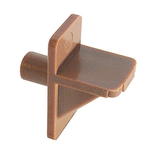 Prime-Line EP 9381 Shelf Support Pegs, 5mm. Diameter, Plastic, Brown, 12 count