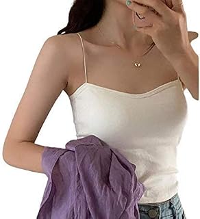 Dilency Sales Thin Strap (Slip) Padded Tops Removable Pads for Womens/Girls (Comfortable for 28 to 34 Bust-Size) Price In India