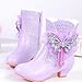 Girl Fashion Ankle Boots Faux Leather Pointed Toe Party Boots Fleece Lined Winter Warm Boot Trendy Shoes for Kids