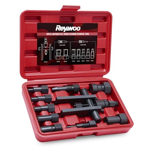 Reywoo Motorcycle Wheel Bearing Puller Set 8-25mm Motorcycle Wheel Inner Bearing Removal Tool Set 10 Piece Blind Hole Bearing Puller Tool Kit for Removing Motorcycle Bearings