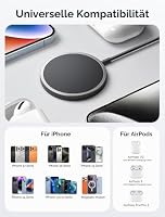 Mag-Safe Ladegerät, JSAUX Wireless Charger Induktive Ladestation-Schwarz – Ansicht 7