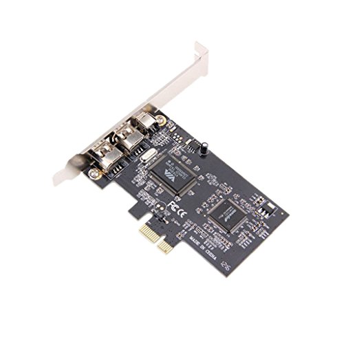 Shayaan PCIE PCI-E Firewire IEEE 1394 2+1 3Port Controller Card for Desktop Computer