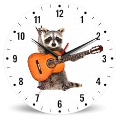 SPUNKER Clock for Bedroom,Funny Raccoon Kitchen Wall Clock,Acoustic Guitar Rock Clocks 10 Inch SPUNKER Clock for Bedroom,Funny Raccoon Kitchen Wall Clock,Acoustic Guitar Rock Clocks 10 Inch item