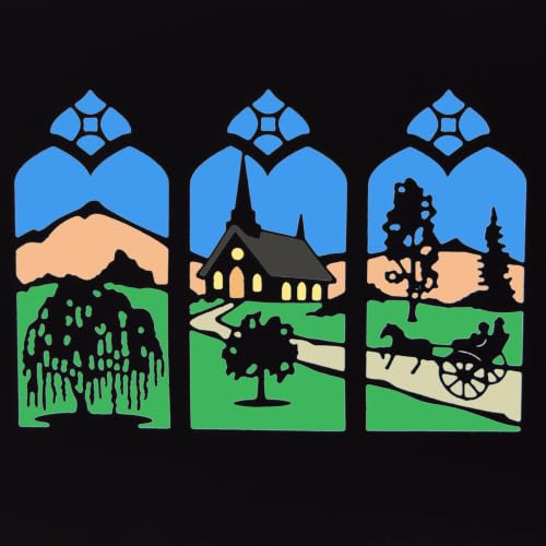Image of Countryside Window Scene Metal Cutting Dies for Card Making – Set of 3