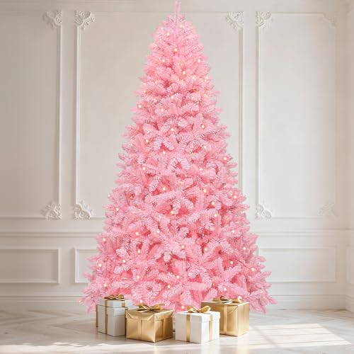 DWVO 7.5ft Pre-lit Pink Christmas Tree with Remote Control Lights