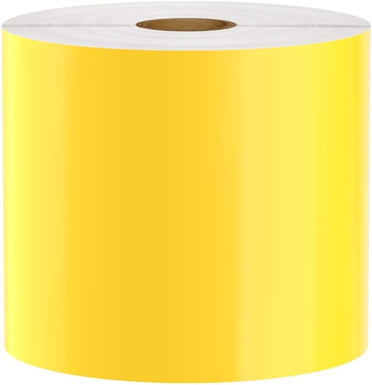 KingstonPremium Vinyl Label Tape for DuraLabel, LabelTac, VnM SignMaker, SafetyPro and Others, Yellow, 4" x 150'