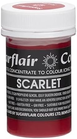 Sugarflair Pastel Concentrated Paste Food Colour Perfect for All Cake Making and Colouring Scarlet Red