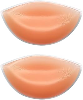GSHLLO 2 Pcs Thick Silicone Bra Inserts Chicken Fillet Breast Enhancers Washable Bra Pads Push Up Bra Fillers Swimsuit Padding Inserts Removable Bra Insert Pads for Dresses