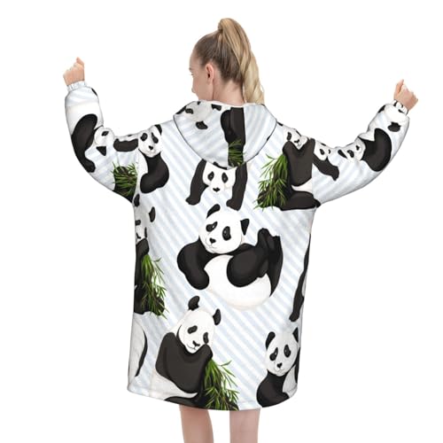Pull plaid géant panda pour vos soirées cocooning canapé