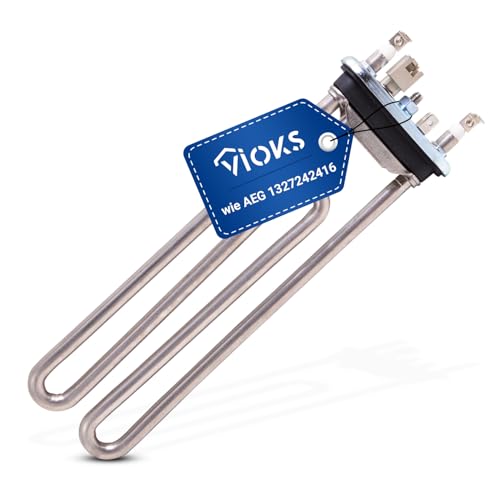VIOKS Heizelement 230V 1950W Ersatz für AEG 1327242416 3792301008 IRCA 6295134R Kawai 1908- Heizstab mit Thermostat und Gummidichtung für AEG Lavamat Waschmaschine uvm