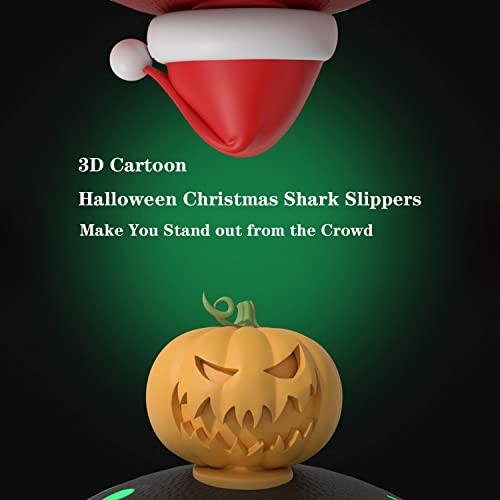 Jfxgjuv Angler Fish Slides Glow in The Dark Shark Slippers Glow in The Dark Shark Cloud Slides Galaxy Shark Slides 3D Cartoon Halloween Christmas Shark Slides Slippers4