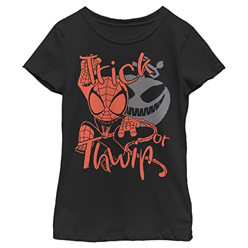 T-shirt Spider-Man Marvel pour fille noir en taille XL idéal pour Halloween