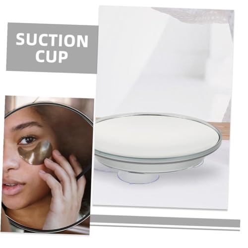 Miroir grossissant de maquillage 30x acrylique argenté facile à installer - 5