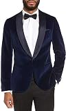Mens Blue Velvet Tuxedo Jackets One Button Designer Blazers Christmas Dinner Evening Party Wear Blaz
