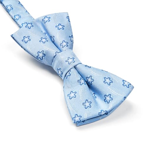 Image of HISDERN Bow Ties for Boys Pre Tied Toddler Bow Tie Adjustable Kids Bowties Clip On Fun Patterned Bowties for Wedding Party