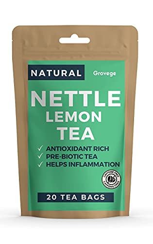 Nettle Leaf Tea, 20 Premium Quality Nettle Lemon Tea Bags, Whole Leaf Lemon Nettle Tea, Whole Leaf Tea