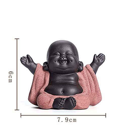 Figurines de Bouddha Maitreya en sable violet pour decoration maison