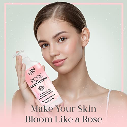 Vivo Per Lei Rose Body Lotion - Moisturizing Body Lotion For Women - Scented Rose Lotion For Dry Aging Skin - Hydrating Hand And Body Lotion With Glycerin - 1 L / 33.8 Fl Oz #TOP2