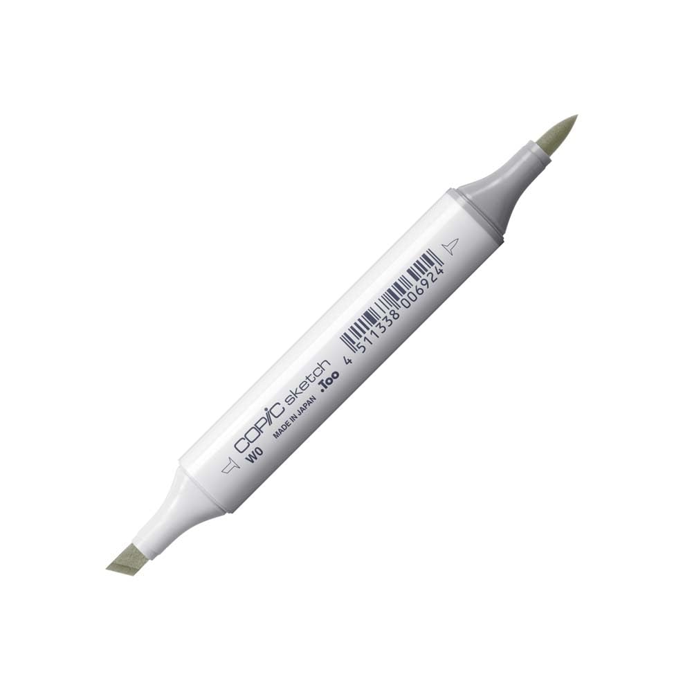 Copic Sketch Coloured Marker Pen - (W-0) Warm Gray No.0, For Art & Crafts, Colouring, Graphics, Highlighter, Design, Anime, Professional & Beginners, Art Supplies & Colouring Books