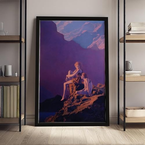 Impression sur toile d'art Contentment Maxfield Parrish décoration murale