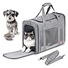 SUCIKORIO Trasportino Gatto Aereo 55x40x23cm Grande Pieghevole Trasportino Gatti Morbido Portatile Borsa per Cani Piccola Taglia 12kg Trasportinos Cani Omologato Aereo con Morbido Cuscino Lavabile