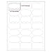 Mr-Label 7 Types of Fancy Shape White Waterproof Adhesive Labels on Letter Sheet - Tear-Resistant Bottle Stickers for Kitchen Use - Inkjet & Laser Printer Support (10 Sheets/Totally 210 Labels)