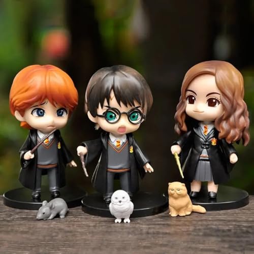 Image of Harry Potter Action Figure Set of 3 Wizard Collectible Collectibless | PVC Action Figure Collectibless for Fans & Collectors - Harry Potter Set - 3 PCS