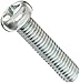 Steel Pan Head Machine Screw, Zinc Plated, Meets JIS B1111, #3 Phillips Drive, M6-1 Thread Size, 25 mm Length, Fully Threaded, Imported (Pack of 25)