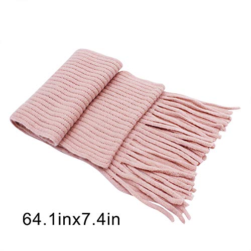Rarityus Kids Knitted Tassel Scarf Fashion Solid Color Toddler Soft Warm Scarves Neck Warmer Winter For Girls Womens #TOP6