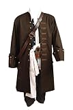 Pirates of The Caribbean Jack Sparrow Jacke Mantel Cosplay Kostüm M
